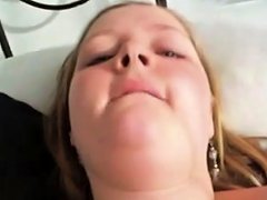 chubby girl filming selfshot video amateur clip